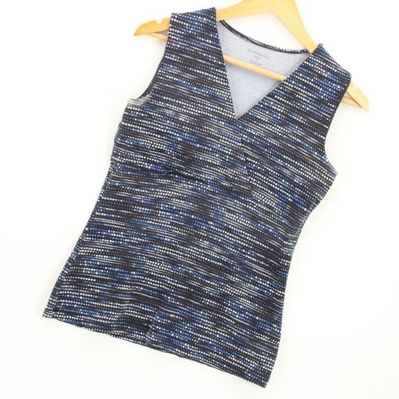 Croft & Barrow Blouse Top Women's Casual Sleeveless Multicolor Polka Pattern S - Picture 3 of 7